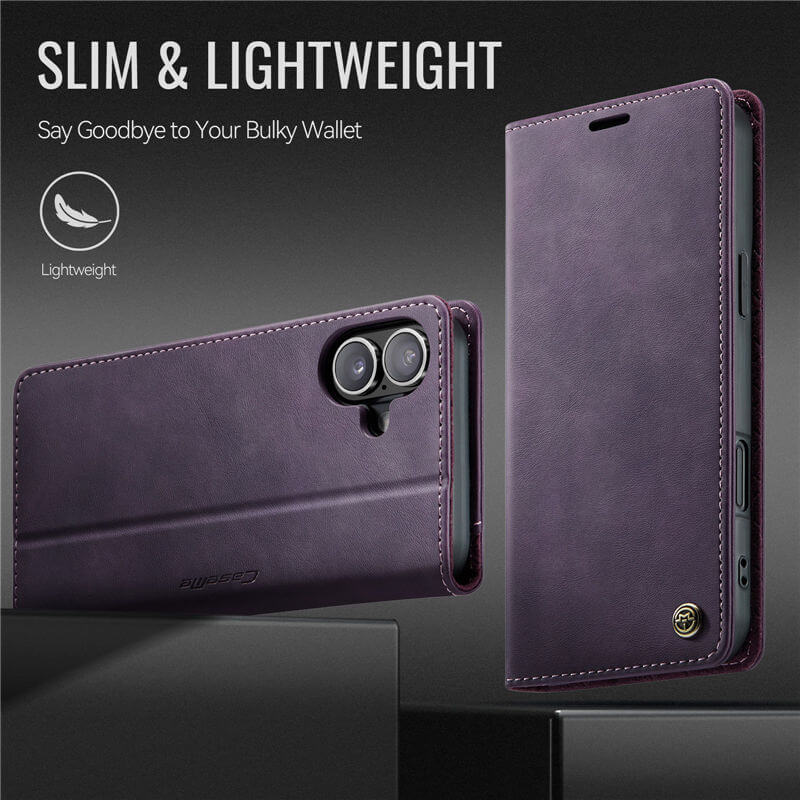 CaseMe iPhone 16 Magnetic Wallet Case with RFID Blocking