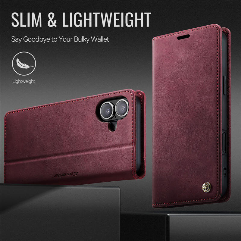 CaseMe iPhone 16 Plus Magnetic Wallet Case with RFID Blocking