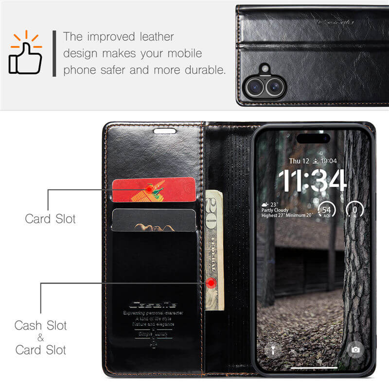 CaseMe iPhone 16 Wallet Magnetic Case