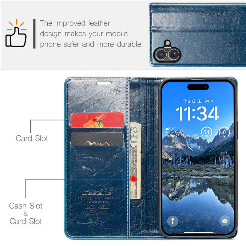 CaseMe iPhone 16 Wallet Magnetic Case