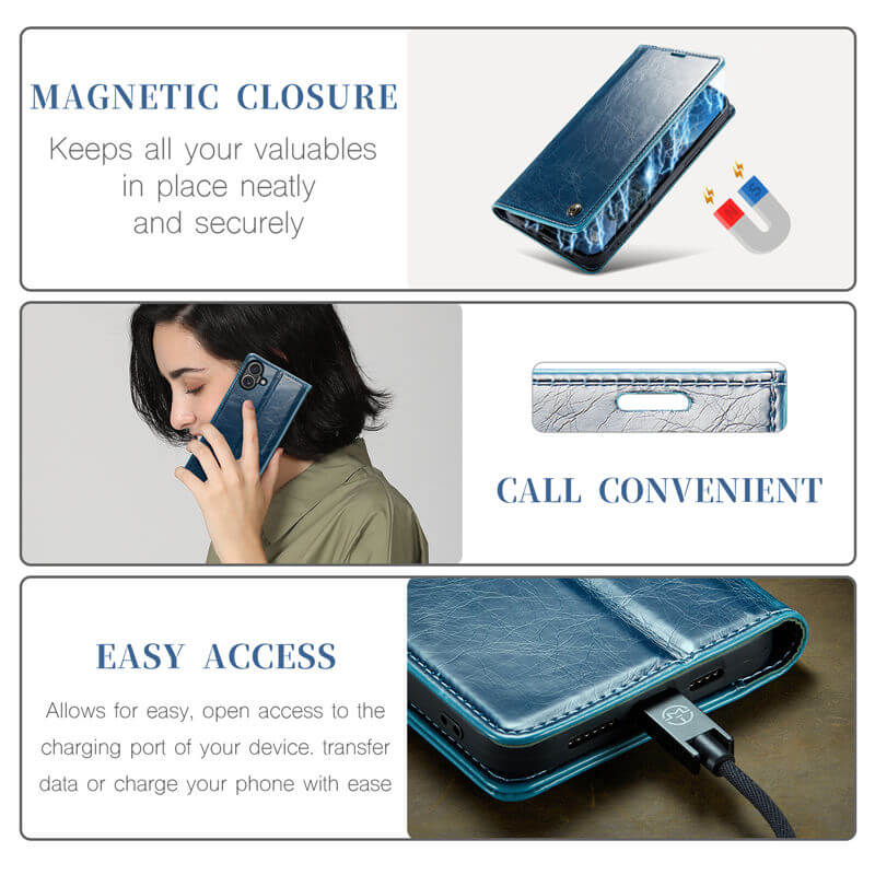 CaseMe iPhone 16 Wallet Magnetic Case