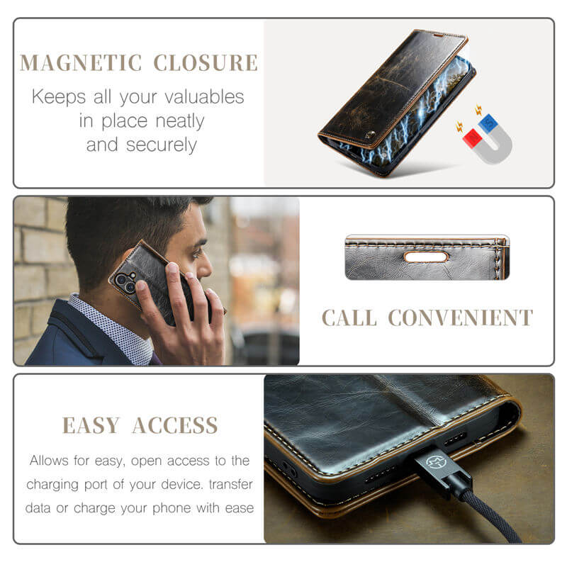 CaseMe iPhone 16 Wallet Magnetic Case