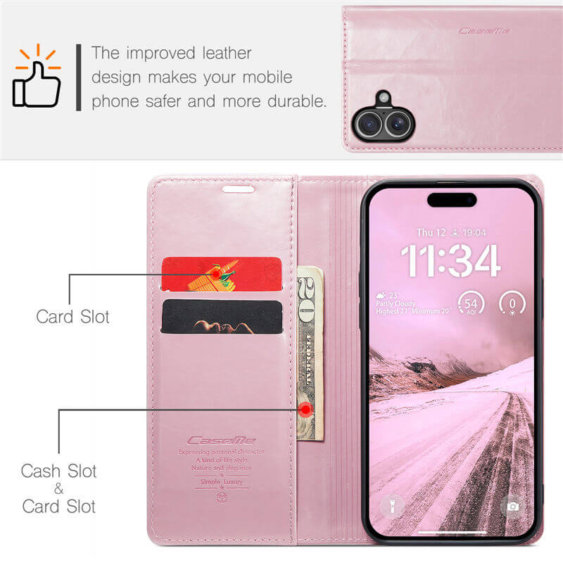 CaseMe iPhone 16 Plus Wallet Magnetic Case