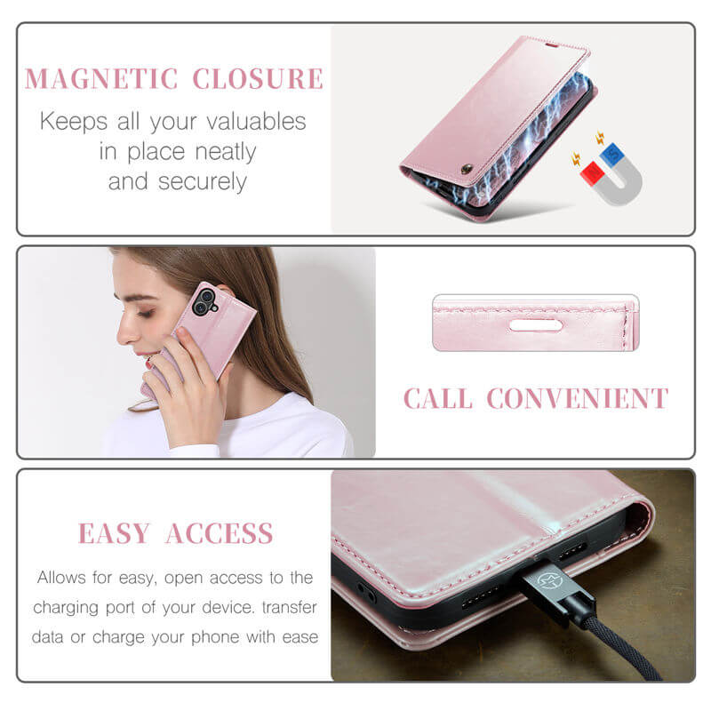 CaseMe iPhone 16 Wallet Magnetic Case