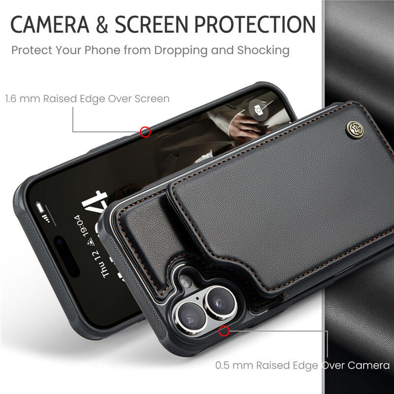 CaseMe iPhone 16 Plus RFID Blocking Card Holder Case