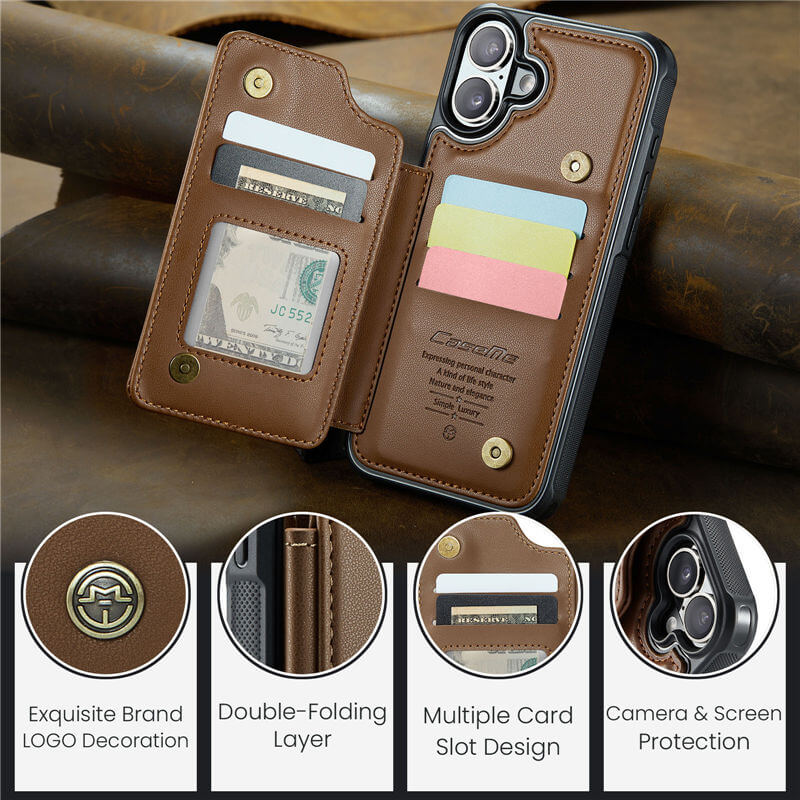 CaseMe iPhone 16 RFID Blocking Card Holder Case