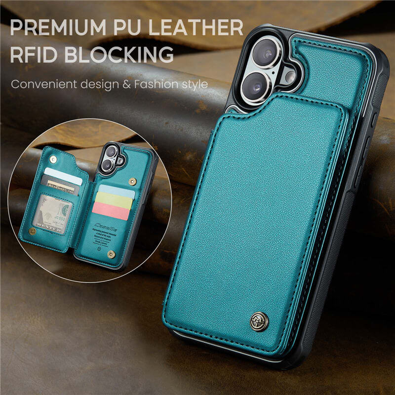 CaseMe iPhone 16 RFID Blocking Card Holder Case