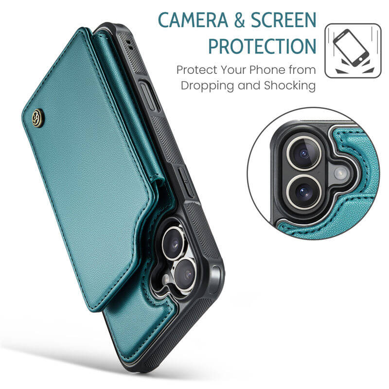 CaseMe iPhone 16 RFID Blocking Card Holder Case