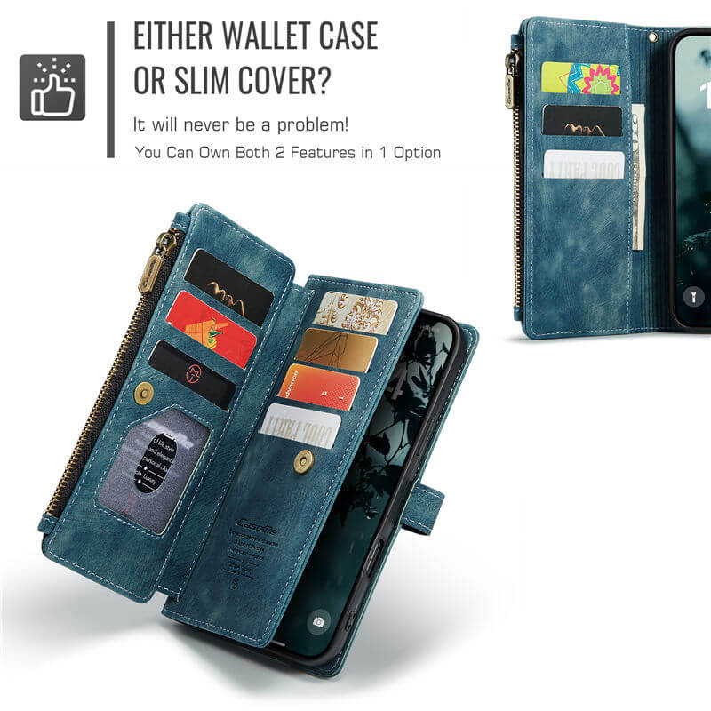 CaseMe iPhone 16 Plus Wallet Case with Wrist Strap