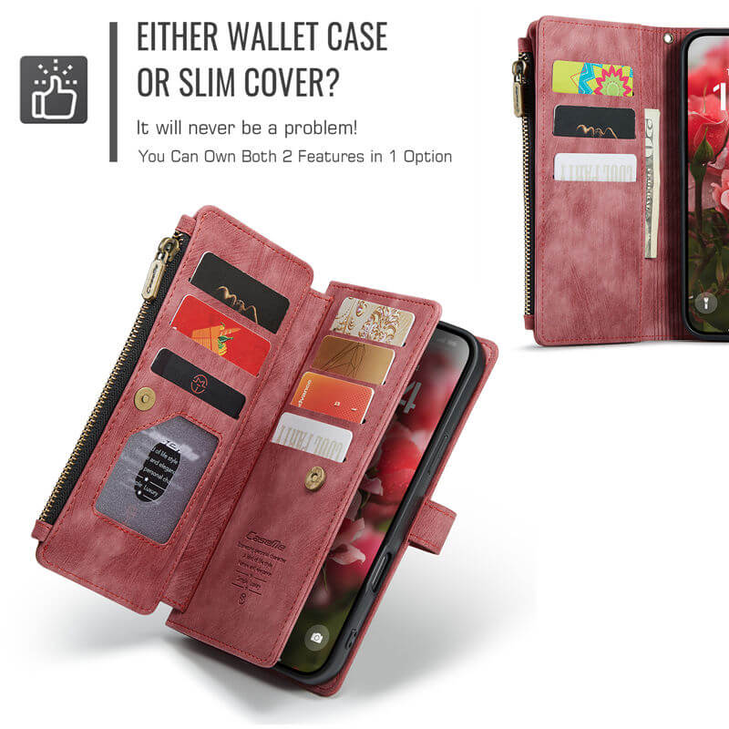 CaseMe iPhone 16 Plus Wallet Case with Wrist Strap