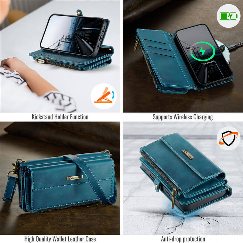 CaseMe iPhone 16 Plus Crossbody Wallet Case