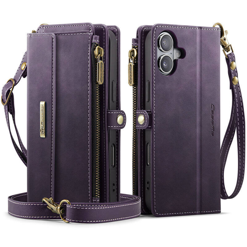 CaseMe iPhone 16 Plus Crossbody Wallet Case