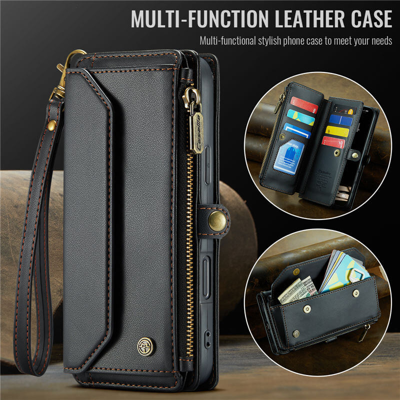 CaseMe iPhone 16 Pro Max Wallet RFID Blocking Crossbody Phone Case