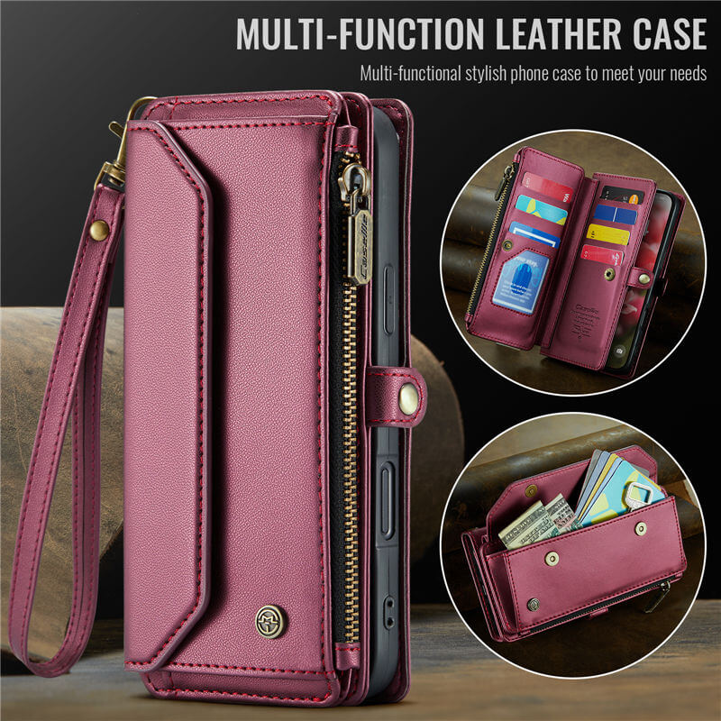 CaseMe iPhone 16 Pro Max Wallet RFID Blocking Crossbody Phone Case