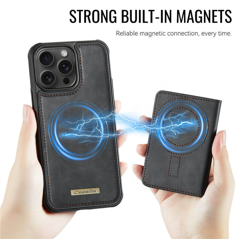 CaseMe iPhone 16 Pro 2-in-1 Detachable Magnetic Wallet Case