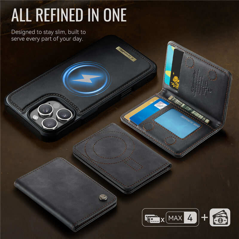 CaseMe iPhone 16 Pro 2-in-1 Detachable Magnetic Wallet Case