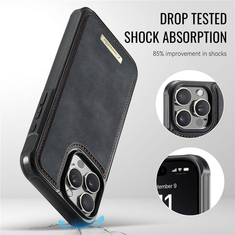 CaseMe iPhone 16 Pro 2-in-1 Detachable Magnetic Wallet Case