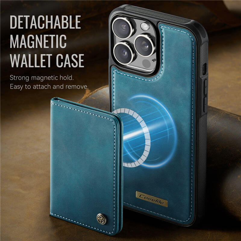 CaseMe iPhone 16 Pro 2-in-1 Detachable Magnetic Wallet Case