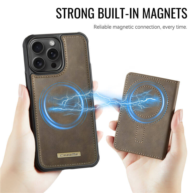 CaseMe iPhone 16 Pro 2-in-1 Detachable Magnetic Wallet Case