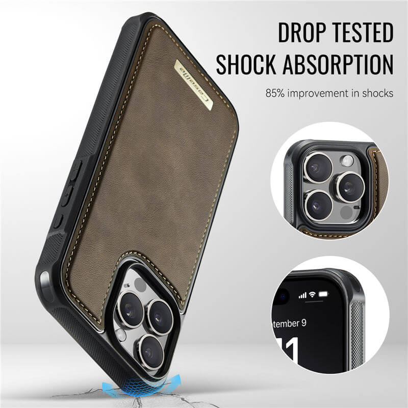 CaseMe iPhone 16 Pro 2-in-1 Detachable Magnetic Wallet Case