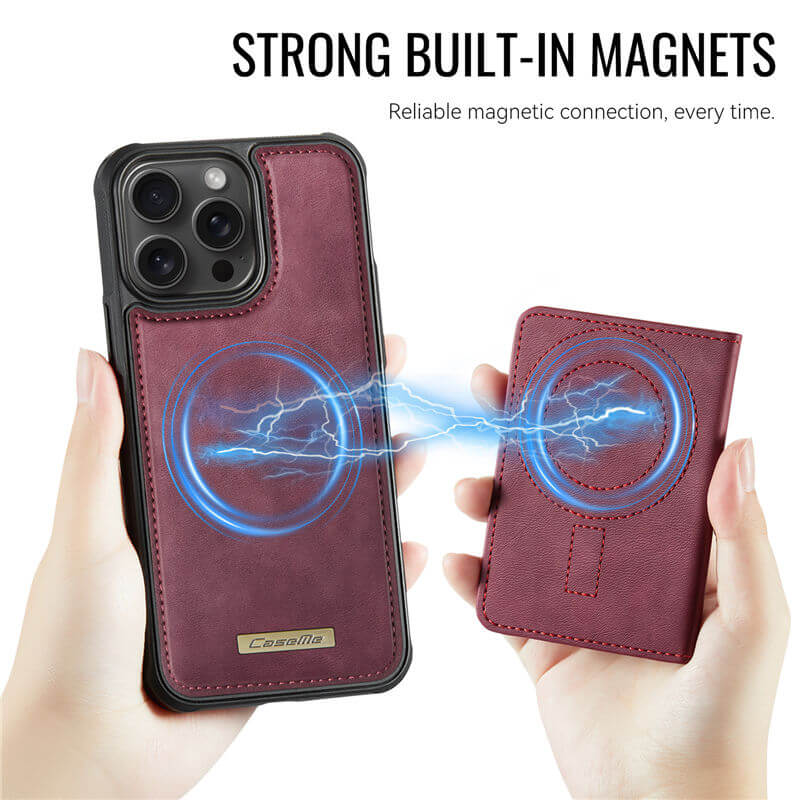 CaseMe iPhone 16 Pro 2-in-1 Detachable Magnetic Wallet Case
