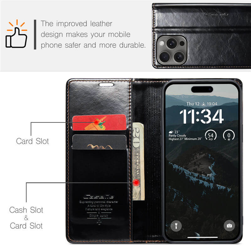 CaseMe iPhone 16 Pro Max Wallet Magnetic Case