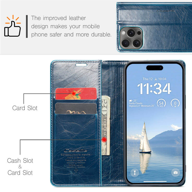 CaseMe iPhone 16 Pro Max Wallet Magnetic Case