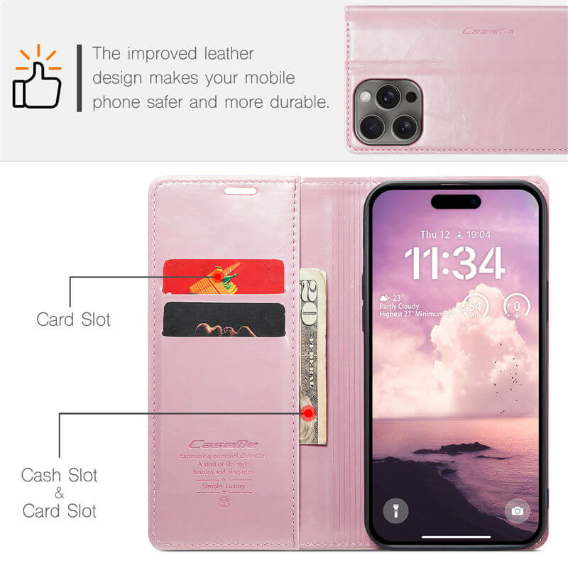 CaseMe iPhone 16 Pro Wallet Magnetic Case