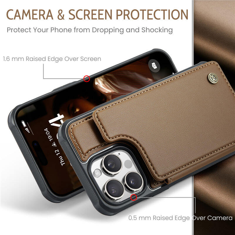 CaseMe iPhone 16 Pro Max RFID Blocking Card Holder Case