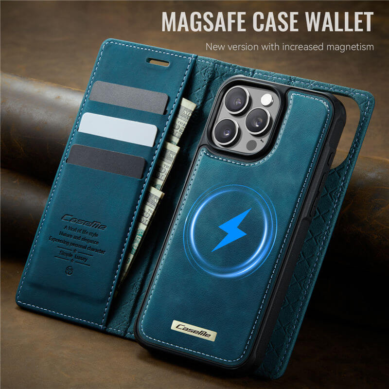 CaseMe iPhone 16 Pro 2-in-1 Magnetic Wallet Case