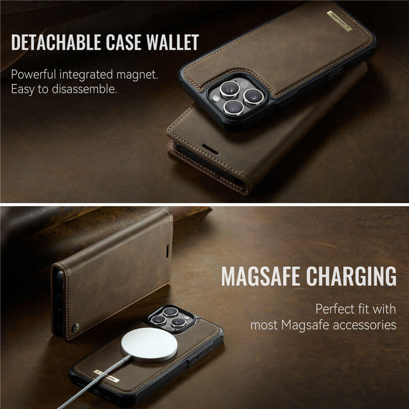 CaseMe iPhone 16 Pro 2-in-1 Magnetic Wallet Case