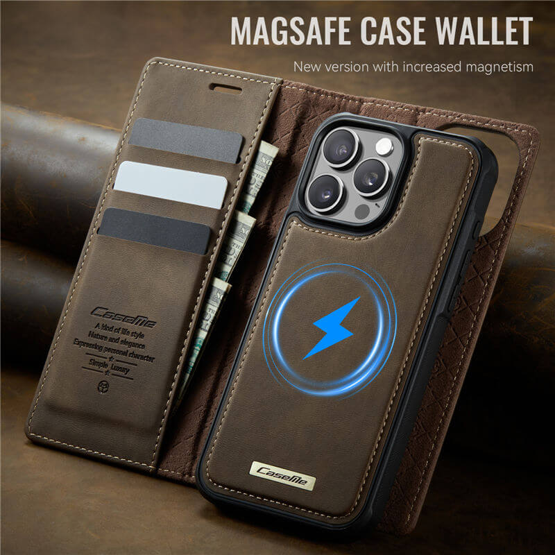 CaseMe iPhone 16 Pro 2-in-1 Magnetic Wallet Case