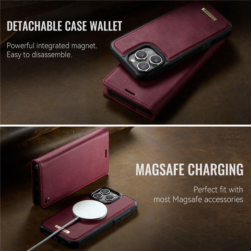 CaseMe iPhone 16 Pro 2-in-1 Magnetic Wallet Case