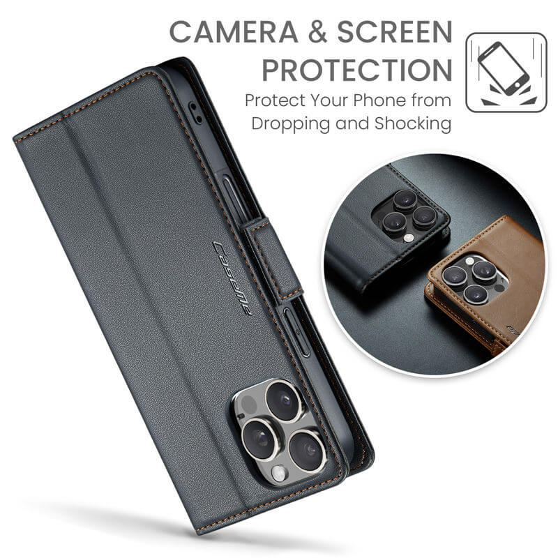 CaseMe iPhone 16 Pro Wallet RFID Blocking Case