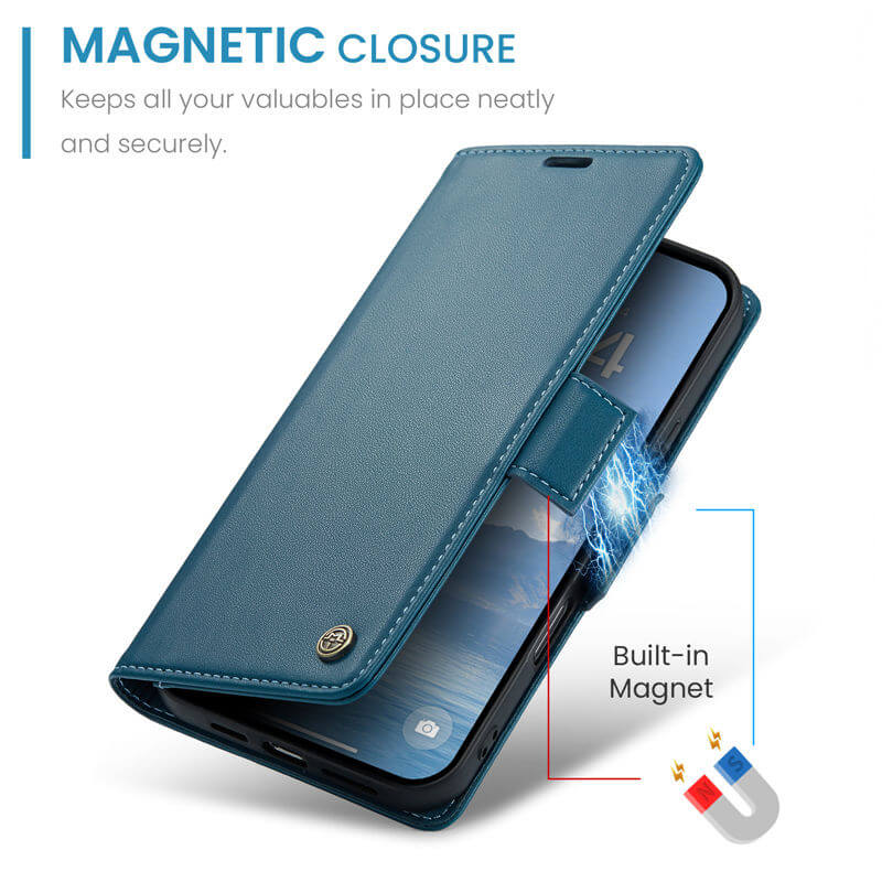 CaseMe iPhone 16 Pro Wallet RFID Blocking Case