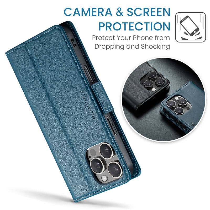 CaseMe iPhone 16 Pro Wallet RFID Blocking Case