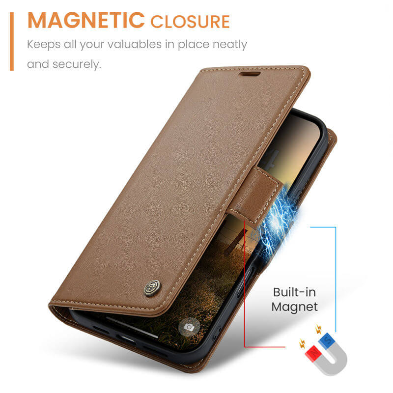 CaseMe iPhone 16 Pro Wallet RFID Blocking Case