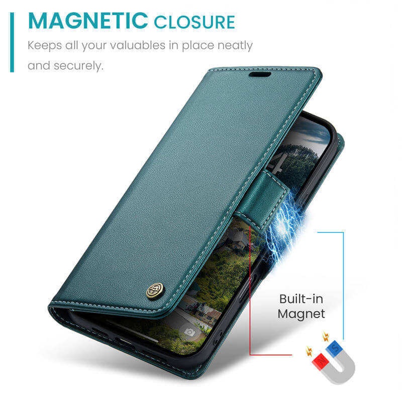 CaseMe iPhone 16 Pro Wallet RFID Blocking Case