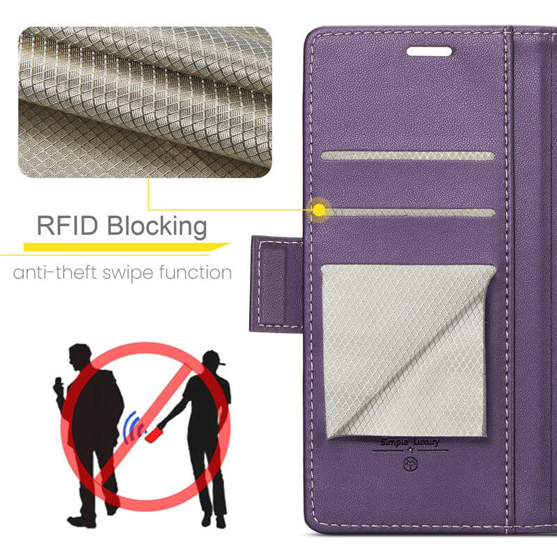 CaseMe iPhone 16 Pro Wallet RFID Blocking Case