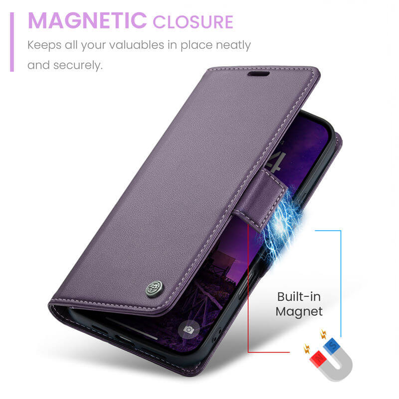 CaseMe iPhone 16 Pro Wallet RFID Blocking Case