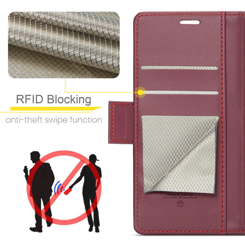 CaseMe iPhone 16 Pro Max Wallet RFID Blocking Case