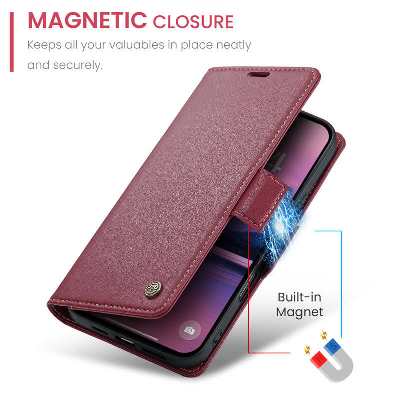 CaseMe iPhone 16 Pro Wallet RFID Blocking Case