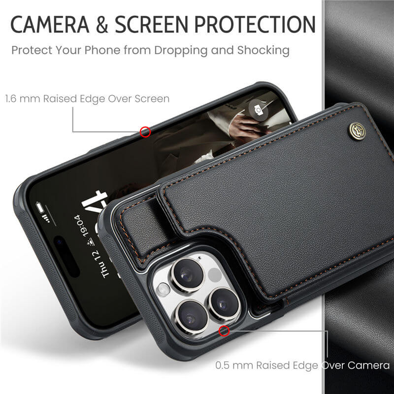 CaseMe iPhone 16 Pro Max Wallet Case with Wrist Strap