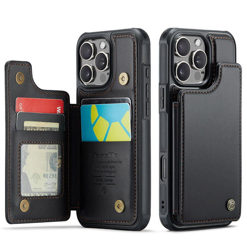 CaseMe iPhone 16 Pro Max Wallet Case with Wrist Strap