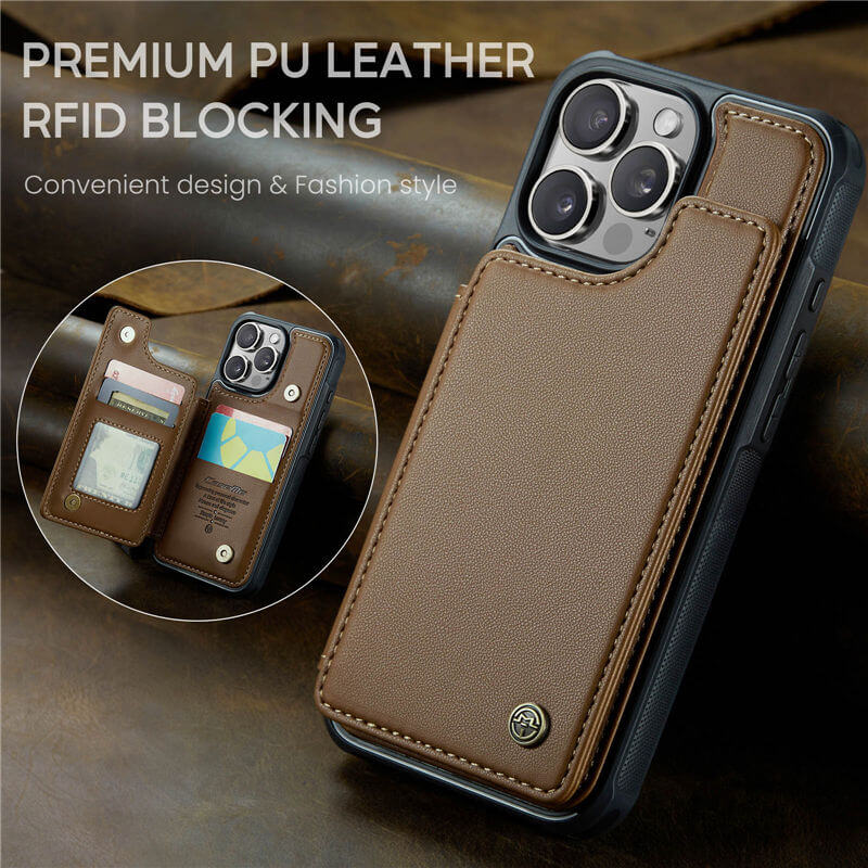 CaseMe iPhone 16 Pro Max Wallet Case with Wrist Strap