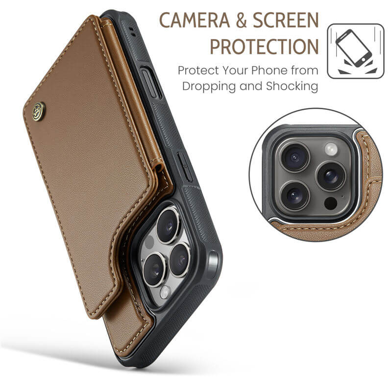 CaseMe iPhone 16 Pro Max Wallet Case with Wrist Strap