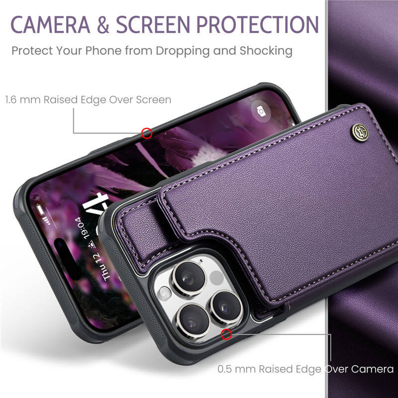 CaseMe iPhone 16 Pro Max Wallet Case with Wrist Strap