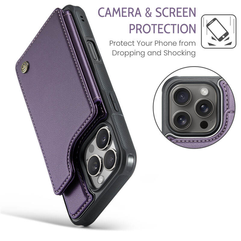 CaseMe iPhone 16 Pro Max Wallet Case with Wrist Strap