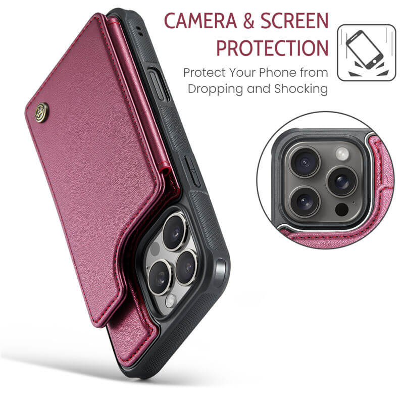 CaseMe iPhone 16 Pro Max Wallet Case with Wrist Strap