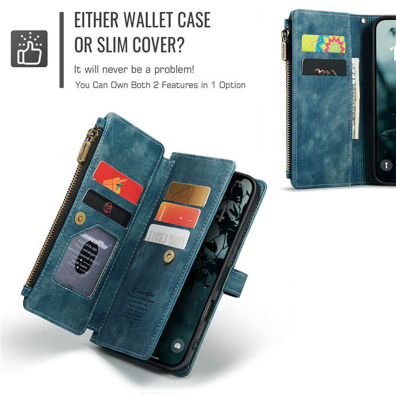 CaseMe iPhone 16 Pro Wallet Case with Wrist Strap